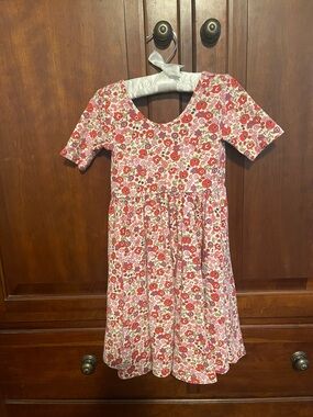 The Short Sleeve Ballet Dress in Poppy Floral